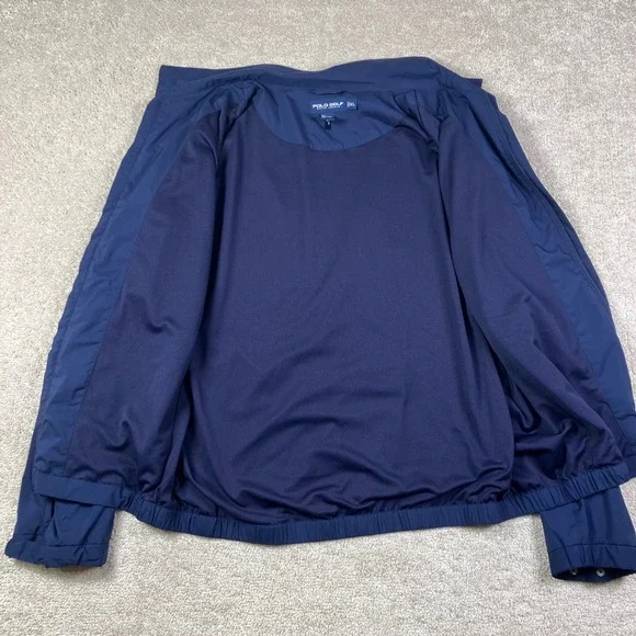 Polo Golf Ralph Lauren Mens XL Navy Windbreaker Quail Hollow Championship Jacket - Picture 7 of 9